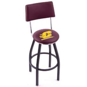  Central Michigan University Steel Logo Stool with Back and 