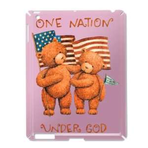  iPad 2 Case Pink of One Nation Under God Teddy Bears with 