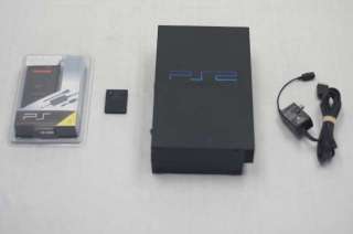 Sony PlayStation 2 Black Console Replacement Console System + Cords 