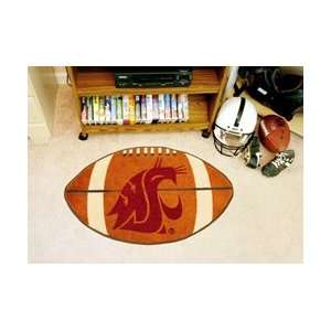  NCAA WASHINGTON STATE COUGARS FOOTBALL SHAPED DOOR MAT RUG 