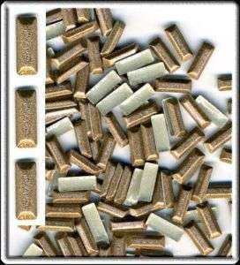 BAR Rectangle Rhinestuds Pearl Color BROWN Hot Fix 1gr  