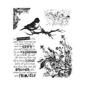  New   Tim Holtz Cling Rubber Stamp Set   Urban Tapestry by 