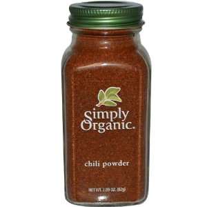 Simply Organic Chili Powder CERTIFIED ORGANIC 2.89 oz. bottle  