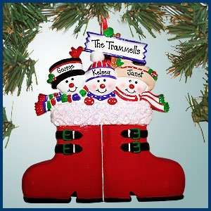  Personalized Christmas Ornaments   Snowman in Boots   Personalized 