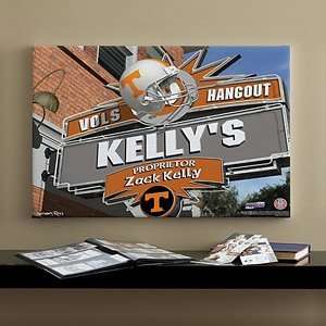  College Football Personalized Pub Sign Canvas   Tennessee Vols 