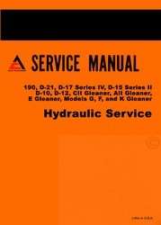 ALLIS CHALMERS 190 D 21 D 17 Hydraulic Service Manual  