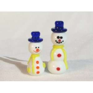  Collectibles Crystal Figurines Snowmen 