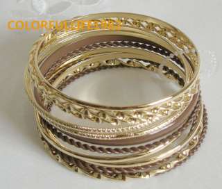 SET OF Multi PCS Multicolor Fashion Metal Bracelet/Cuff  
