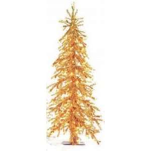  36 Gold Tinsel Ultra Thin Accent Christmas Tree