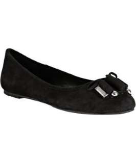 BCBGeneration black suede Lester bow detail flats   up to 70 