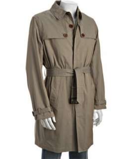 Paul Smith PS khaki cotton twill belted trenchcoat   