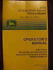 John Deere JS60 Walk Behind Lawn Mower Operator Manual