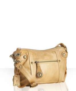 Frye camel leather Watercolor small crossbody bag