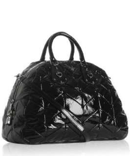Prada black patent leather chevron quilted large tote   up to 