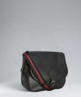 Gucci ink leather flap front shoulder bag  