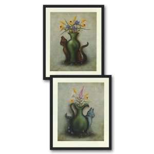 Cat & Vase III by Jessica Fries, 18x22 