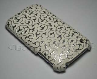 New Brown silver Embossed Hard case cover for iphone 3g 3gs  