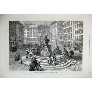   1873 Fountain Raphael Donner Neumarket Vienna Statue