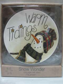 NEW CARSON Snow Wonder Warm Tidings Mini Plate & Stand  