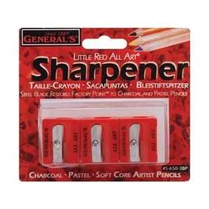  General Pencil Little Red All Art Sharpeners 3/Pkg S6503BP 