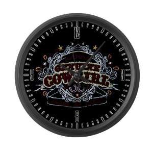    Large Wall Clock Genuine Cowgirl Love To Ride 
