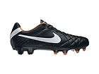 Nike Tiempo Legend IV FG Soccer Cleats 454316 018 Black/White/Total 