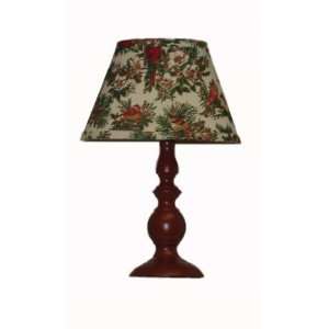   Layla Red Metal Accent Lamp with Oval Cardinal Shade