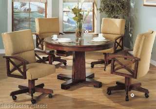 Modern Game Table Set Matching Chairs Dining Top New  