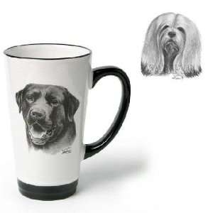   Funnel Cup with Lhasa Apso (6 inch, Black and white)