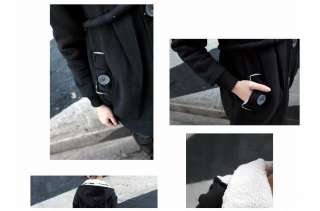wholesale Winter Korea With Cap Fur Coat Black