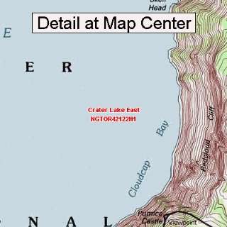  USGS Topographic Quadrangle Map   Crater Lake East, Oregon 