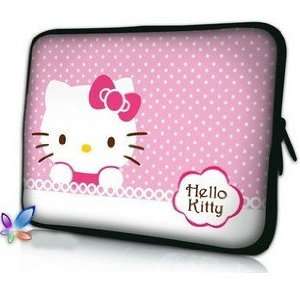  14 Pink Polka Dot Pattern Hello Kitty Style Laptop Case 