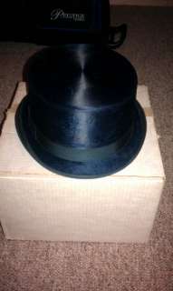 NEW Stunning Blue Silk Riding Top Hat Size 7 1/4  
