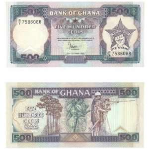  Ghana 1986 500 Cedis, Pick 28a 