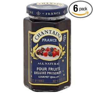 Chantaine Deluxe Preserves, Four Fruit, 11.50 Ounce (Pack of 6)