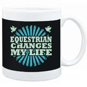 Mug Black  Equestrian changes my life  Hobbies  Sports 