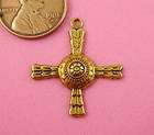 ANTIQUE BRASS PADDLE CHARM W TOP RING 4 PC(s)