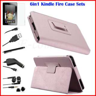   Case For  Kindle Fire +Protector+USB Cable +Headphone  