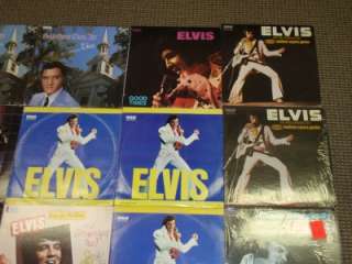ELVIS PRESLEY (28) LP COLLECTION LOT VINYL ALBUM HUGE SHRINK BLUE 
