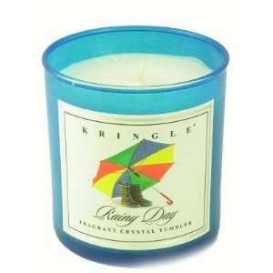  RAINY DAY Large Colored Crystal Tumbler Scented Jar Candle 