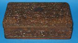 Very Fine Carved Asian Indian Box w/ Rare Woods c. 1920  