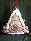 Gingerbread Man Candy and Cookie House Christmas Tree Ornament NWT