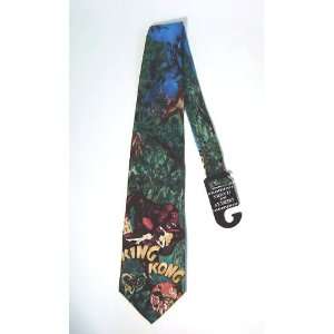  King Kong Jungle Scene Adult Silk Neck Tie Everything 