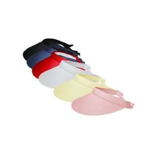   Clarke Wide Cloth Tennis Visor With Twister Pink