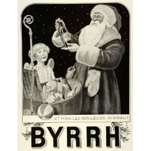 1931 Ad Byrrh French Liquor Santa Claus Christmas Angel Noel Georges 