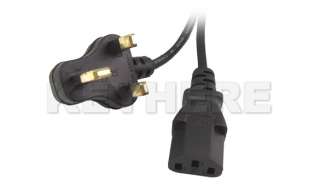 UK 3 Prong Laptop Adapter Power Cord Cable Lead 3Pin  