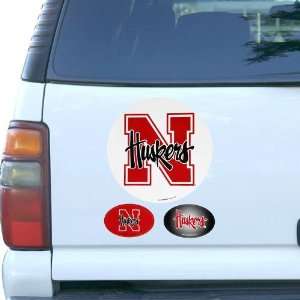  NCAA Nebraska Cornhuskers 3 Pack Magnet Set Automotive
