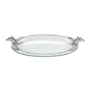  Arthur Court Horse Glass Oval Platter
