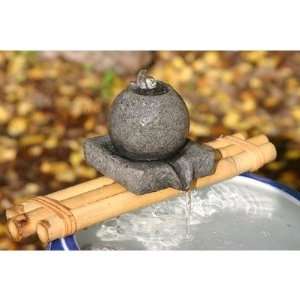 Bamboo Accents 10360 Sphere Figurine with Bamboo Water Spout and Pump 