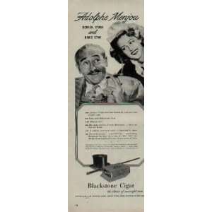   Screen, Stage and Radio Star.  1945 Blackstone Cigar Ad, A4363A
